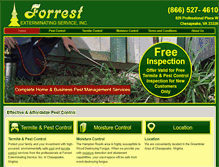 Tablet Screenshot of forrestexterminating.com